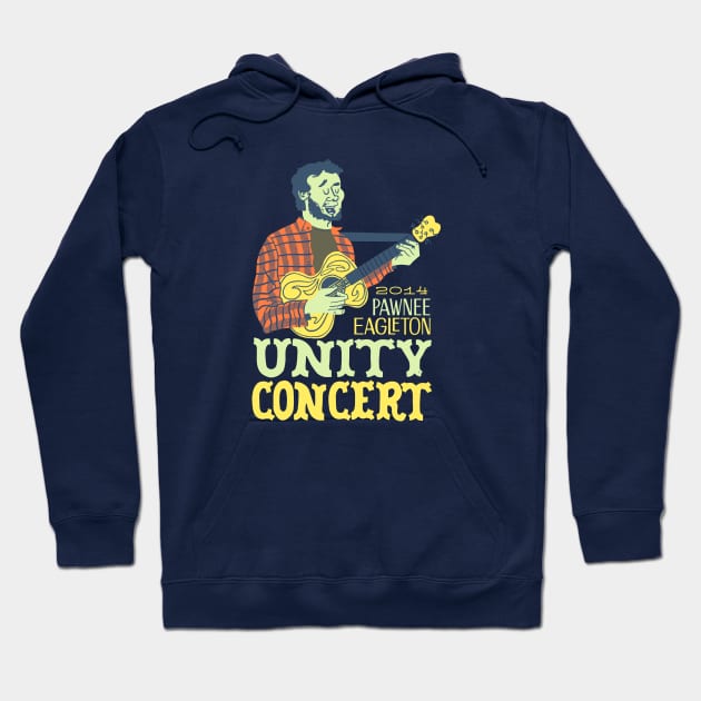 The Pawnee Eagleton Unity Concert (Warm Colors) - Parks and Rec Hoodie by sombreroinc